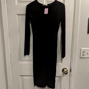 Black velvet dress